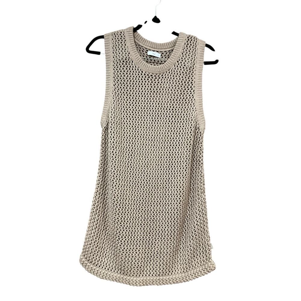 Aritzia Tna Crotchet Top Tan Women Large